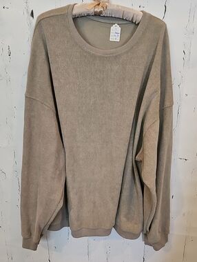 Amazon Men's Crewneck Sweater in Light Olive-Taupe